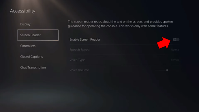 how to turn off voice on ps5